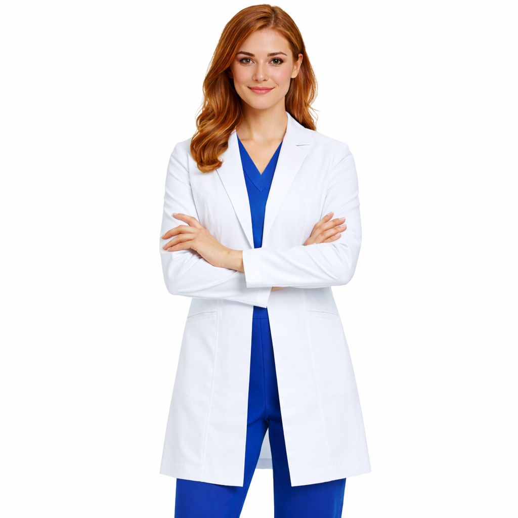 The Classic Lab Coat - V-Neck Women's Modern Fit (MB005)