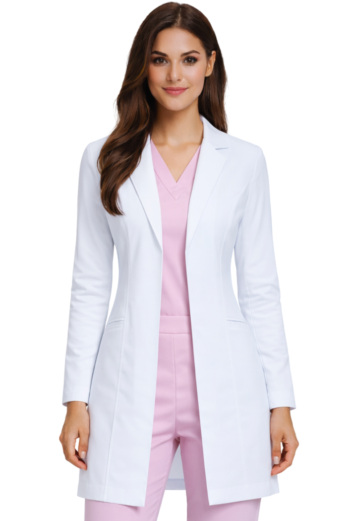The Tailored Lab Coat - V-Neck Women's Slim Fit (MB002)