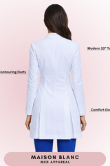 The Tailored Lab Coat - V-Neck Women's Slim Fit (MB002)